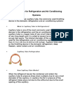 Capillary Tube For Refrigeration and Air Conditioning Systems