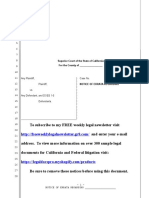 Sample Notice of Errata For California