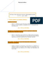 Actualites Legislatives Et Reglementaires Aout 2009