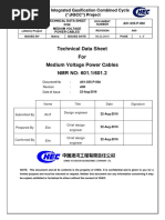 Technical Data Sheet For Medium Voltage Power Cables NMR NO: 601.1/601.2