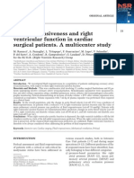 Fluid Responsiveness and Right Ventricular Function in Cardiac Surgical Patients. A Multicenter Study