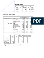 Crosstabs: Valid Missing Total Cases