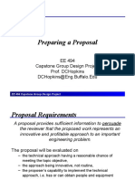 Preparing A Proposal: Ee 494 Capstone Group Design Project Prof. Dchopkins Dchopkins@Eng - Buffalo.Edu