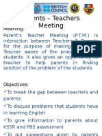 Parents - Teachers Meeting