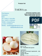 TAKWA Co.: Product List