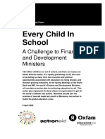 Every Child in School: A Challenge To Finance and Development Ministers