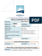 Managerial Accounting Module Descriptor