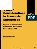 Gender Considerations in Economic Enterprises