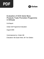 Evaluation of SOS Sahel Bees Products Trade Promotion Programme in Ethiopia