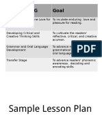 Sample Lesson Plan