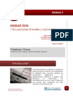 Lectura - ECUACIONES Lineales y Racionales PDF