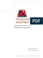 Técnica Muestreo Zinc Chile.