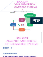 Of E-Commerce Systems 7: Analysis and Design