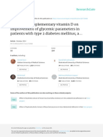 Efficacy of Supplementary Vitamin D On Improvement of Glycemic Parameters in Patients With Type 2 Diabetes Mellitus A..