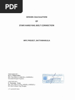 Stair Hand Rail Connection Design Calculation-WPC