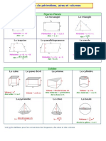 Formule Aire Volume