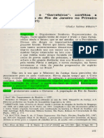 RIBEIRO, G. S - Pés de Chumbo e Garrafeiros - Conflitos e Tensões Nas Ruas Do Rio de Janeiro No Primeiro Reinado (1822-1831)