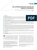 Hyperintense Vessels On FLAIR: Hemodynamic Correlates and Response To Thrombolysis