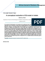 A Conceptual Evaluation of 5S Model in Hotels: African Journal of Business Management