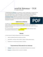 Teoría General de Sistemas (TGS)