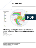 Modeling and Optimization of A Vertical Shaft Impactor For Production of Artificial Sand