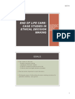 End of Life Care: Case Studies in Ethical Decision Making: Goals