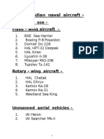 List of Indian Naval Aircraft