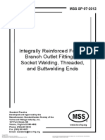 MSS SP-97 2012 Ntegrally Reinforced Forged Branch Outlet Fittings - Socket Welding, Threaded, and Buttwelding Ends