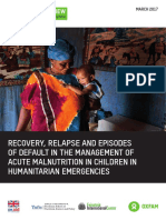 Recovery, Relapse, and Episodes of Default in The Management of Acute Malnutrition in Children in Humanitarian Emergencies: A Systematic Review