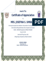 Sample Certificate