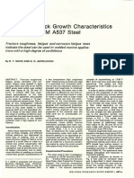 Subcritical Crack Growth Characteristics in Welded ASTM A537 Steel