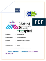 Mount Sinai Community Hospital - Employment Contract Agreement Letter