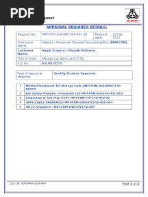 Approval Required Details:: Approval Request Form (ARF)