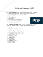 Environmental Monitoring Parameters