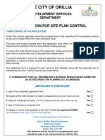 The City of Orillia: Application For Site Plan Control