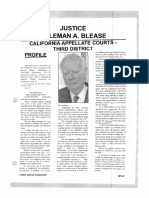 Profile of Justice Coleman A. Blease, California Appellate Courts - Third District 