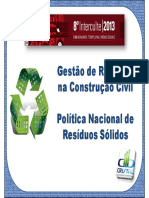 Aula - Gestão de Resíduos Na Construção Civil e A Pnrs