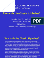 Fun With The Greek Alphabet