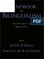 Handbook of Bilingualism Psycholinguistic Approaches (Judith F. Kroll, Annette M. B. de Groot)