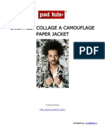 Digitally Collage A Camouflage Paper Jacket