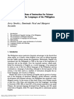 English As The Medium of Instruction For Science and Its Effects On The Languages of The Philippines