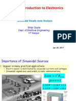 Esc201: Introduction To Electronics: Sinusoidal Steady State Analysis