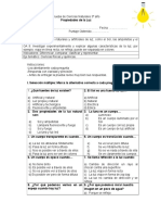 Prueba de Cs. Naturales (Propiedades de La Luz)