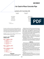 Specification For Cast-in-Place Concrete Pipe: Reported by ACI Committee 346