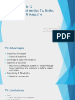 Chapter 11 & 12 Evaluation of Media: TV, Radio, Newspaper & Magazine