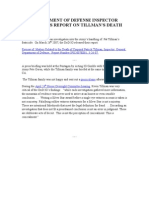 "The (Untold) Tillman Story" Appendix A1 - March 26, 2007 DoD IG Briefing & Tillman Response (July 14, 2010)