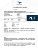 Electronic Ticket Receipt