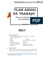 Plan Anual de Trabajo 2017 CEBA Santa Isabel de Huancayo