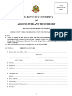 Postgraduate Application Form