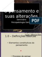 O Pensamento e Suas Alterações